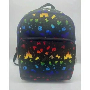 Walt Disney World Icons Backpack Disney‎ Parks Rainbow Colors Large 16”x12”x7”